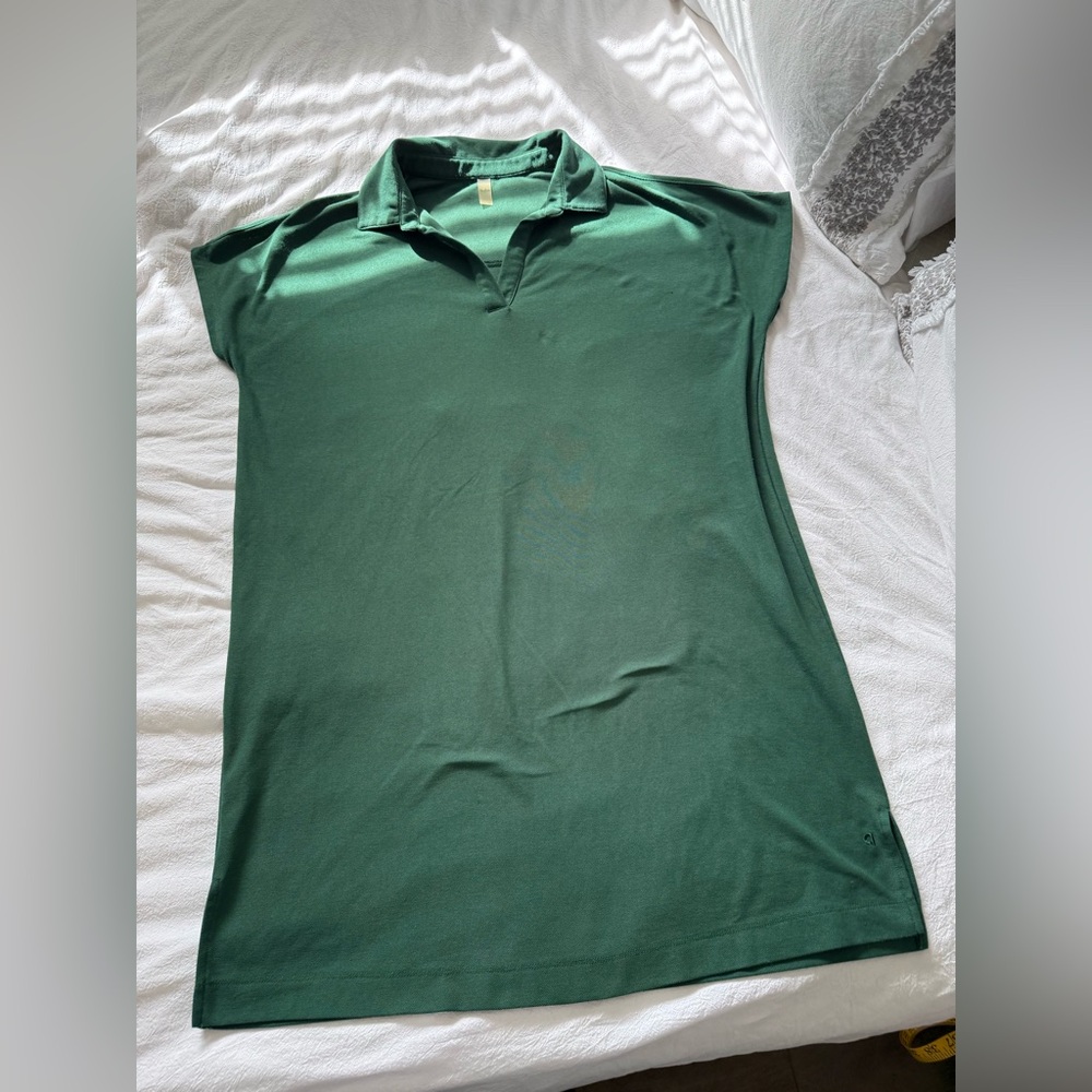 Hyba (Reitmans) Forest Green Polo Dress